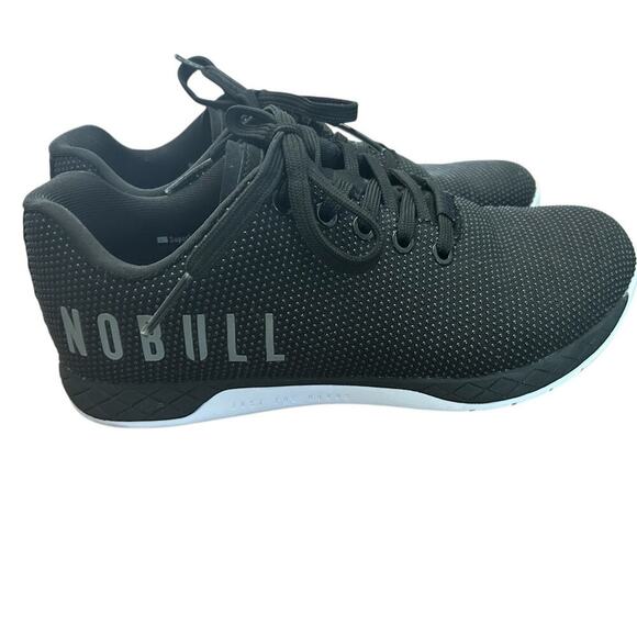 NOBULL Outwork Cross Training Athletic Gym Shoes Black White Mesh size 6.5 M 8W - Picture 4 of 11